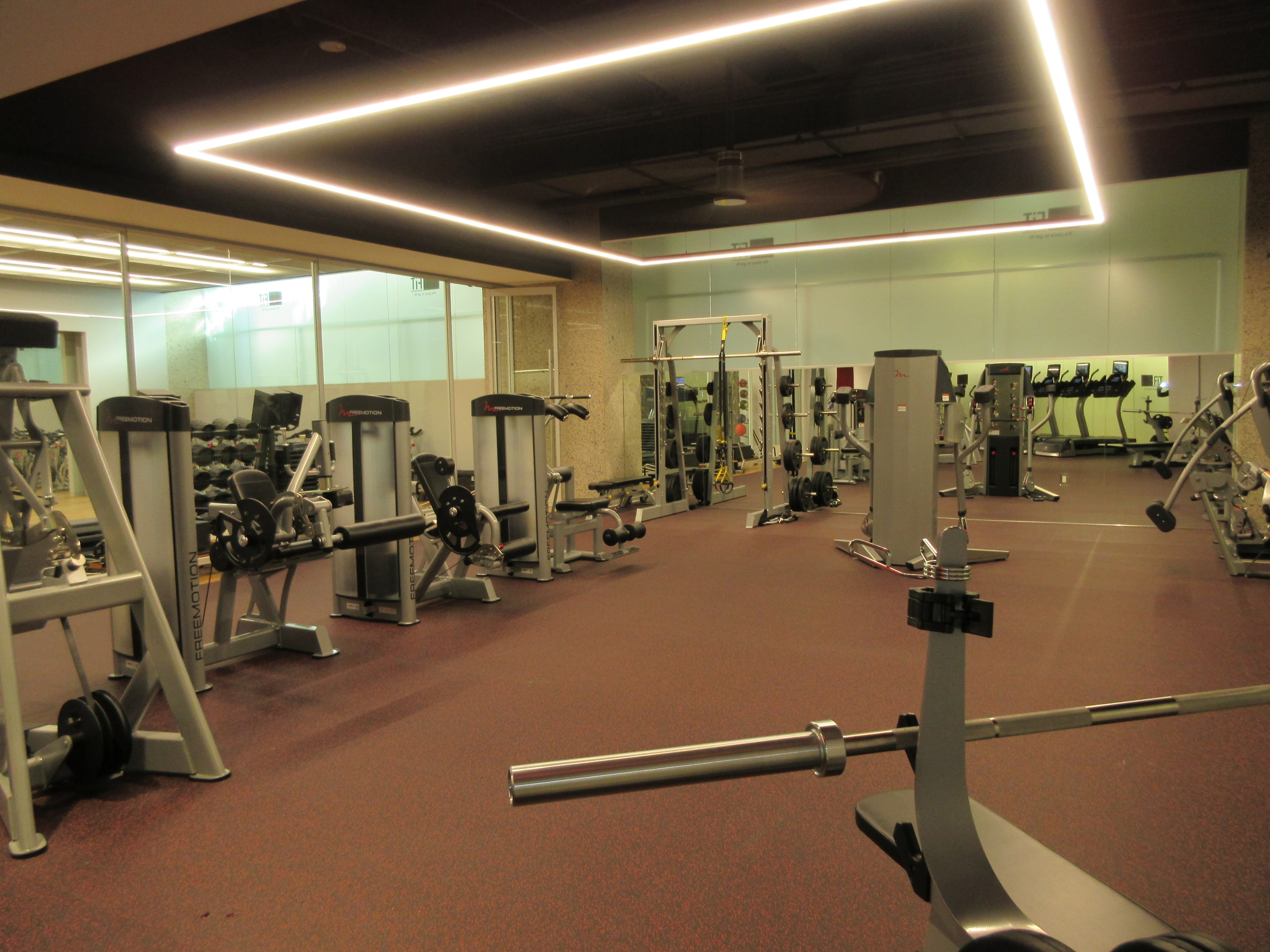 Modern gym facility interior